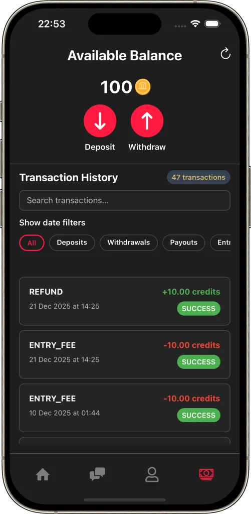 PlayMe secure payments and withdrawals interface